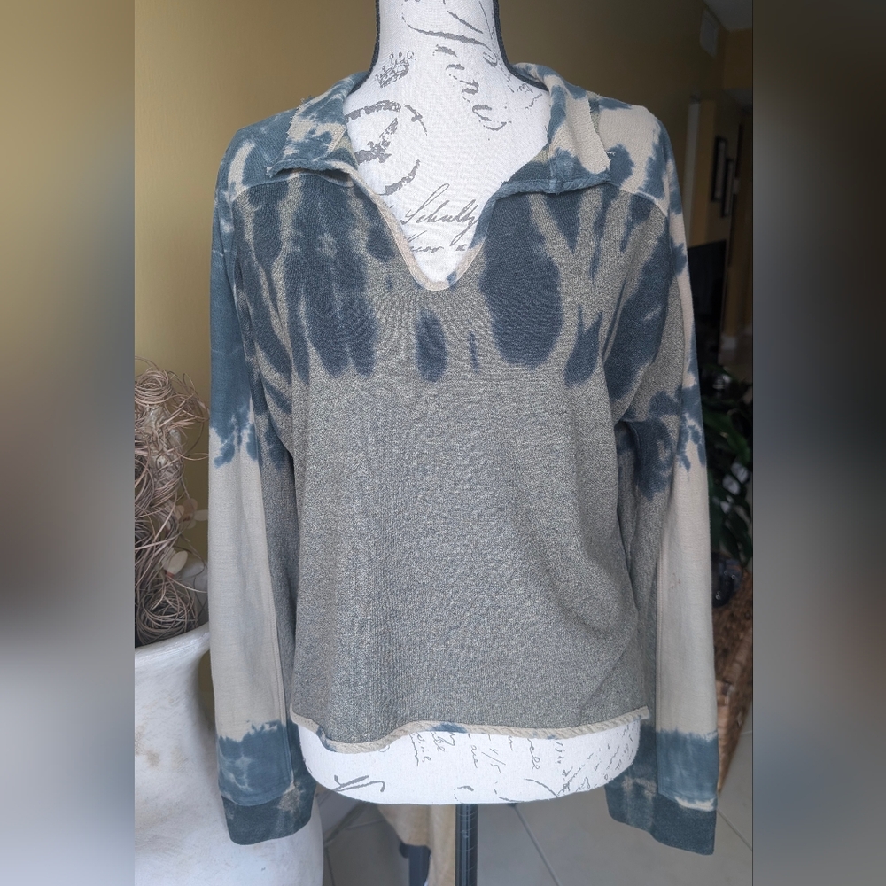 Gypsy 05 Tie Dye Olive Green & Grey Sweater Size Medium